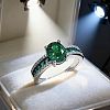 Brass Micro Pave Cubic Zirconia Finger Rings FS-WG962D3-03-2