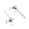 202 Stainless Steel Stud Earring Findings STAS-I324-01P-2mm-1