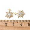 Brass Micro Pave Clear Cubic Zirconia Pendants KK-Q031-39G-3