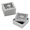 Tibetan Style Alloy Bear Engraved My First Curl and My First Tooth Book Keepsake Box ODIS-WH0043-78-1