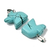 Synthetic Turquoise Pendants G-B127-02P-07-3