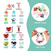 60Pcs 6 Colors Acrylic Beads OACR-TA0003-13-4
