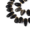 Natural Golden Sheen Obsidian Beads Strands G-Z091-A39-3