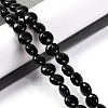 Natural Black Stone Beads Strands G-T047-A17-01-2