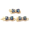 Brass Micro Pave Clear Cubic Zirconia Box Clasps KK-K385-095G-2