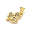 Rack Plating Brass Pave Cubic Zirconia Charms KK-G513-12G-2