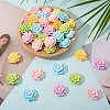 50Pcs 5 Colors 3D Opaque Resin Cabochons RESI-TA0005-02-5