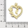 Brass Micro Pave Clear Cubic Zirconia Pendants KK-A221-27A-G-3