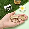 2Pcs 2 Colors Bone Zinc Alloy Lapel Pins for Backpack Clothes JEWB-CJ0003-14-4