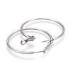 Tarnish Resistant 201 Stainless Steel Hoop Earrings LS-EJEW-F188-24P-B-2