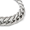304 Stainless Steel Skull Cuban Link Chains Bracelets for Men & Women BJEW-D031-18P-3
