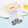 SHEGRACE Brass Pave Cubic Zirconia Square Connector Charms XGRQ2O044-440P-4