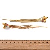 Brass Bowknot Tassel Stud Earrings EJEW-R014-14G-5