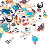 36Pcs 18 Styles Baking Paint Alloy Pendants FIND-CD0001-02-3