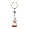 Acrylic Imitation Pearl Keychain KEYC-MZ00030-03-2