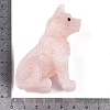 Natural Rose Quartz Wolf Figurines Statues for Home Office Desktop Feng Shui Ornament G-Q172-13B-3