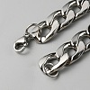 Titanium Steel Cuban Link Chain Necklace for Men Women NJEW-TAC0007-11-2