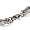 304 Stainless Steel Oval Link Chain Bracelets BJEW-B078-69EBP-3