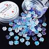 SUNNYCLUE 120Pcs 3 Colors Two Tone Transparent Spray Painted Glass Beads GLAA-SC0001-61-4