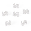 6Pcs 925 Sterling Silver Hollow Initial Beads STER-TA0001-53S-2