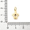 Brass Micro Pave Cubic Zirconia Pendants KK-Q029-02C-G-3