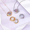 4Pcs 2 Colors Stainless Steel Floating Locket Links Connector Charms STAS-HS0001-40A-5