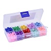 Baking Paint Crackle Glass Beads DGLA-X0008-3
