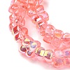 Transparent Glass Beads Strands GL-CBAAE04-02C-3