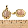 Natural Sunstone Oval Pendants G-B079-02G-03-3