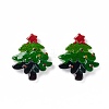Christmas Themed Opaque Resin Cabochons CRES-P022-16-2