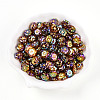 UV Plating Iridescent Opaque Acrylic Beads OACR-T028-32-2