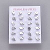 Tarnish Resistant 304 Stainless Steel Stud Earrings EJEW-F227-19P-3