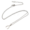 201 Stainless Steel Claw Pendant Necklace with Cable Chains NJEW-Q317-21P-1