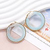 304 Stainless Steel Acrylic Hoop Earrings FS-WG57303-06-1