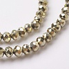 Electroplate Glass Beads Strands EGLA-F124-FP-01-3
