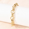 304 Stainless Steel Ring Link Chain Bracelets for Women Men BJEW-H643-10G-2