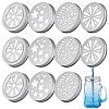 AHADERMAKER 32Pcs 4 Styles Aluminium Hollow Candle Lids FIND-GA0003-32-1