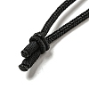 Natural Obsidian Conical Pendulum Pendant Necklace with Nylon Cord for Women NJEW-B106-01G-3