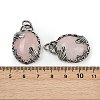 Natural Rose Quartz Pendants G-Z101-02AS-10-3