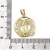 Brass Micro Pave Cubic Zirconia Pendants KK-C090-35G-06-3