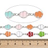 304 Stainless Steel Enamel Cake Link Chains CHS-F023-01B-P-2