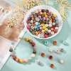 100Pcs 10 Colors Painted Natural Wood Beads WOOD-OC0002-08-5