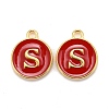 Golden Plated Alloy Enamel Charms LS-ENAM-S118-03S-1