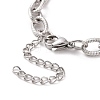 Non-Tarnish 304 Stainless Steel Textured Cable Chain Bracelet for Men Women BJEW-E031-11P-01-3