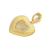 Brass Micro Pave Cubic Zirconia Pendants KK-N254-131G-2