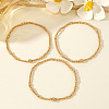 3Pcs CCB Plastic Beads Stretch Bracelets for Women ZW2963-3