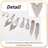 ANATTASOUL 6 Pairs 6 Style Crystal Rhinestone Teardrop & Kite & Tassel Dangle Stud Earrings EJEW-AN0002-24-3