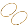 2Pcs Alloy Open Cuff Bangles BJEW-LP0001-11-3