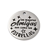 Anti-Tarnish 201 Stainless Steel Pendants STAS-R002-01P-19-1