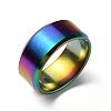 Titanium Steel Wide Band Finger Rings for Women Men RJEW-WH0009-13A-M-1